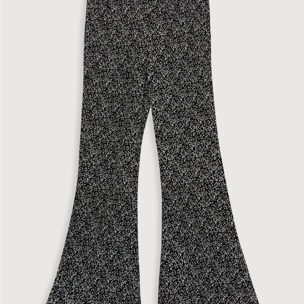 Oak + Fort Floral Pleated Flare Pant